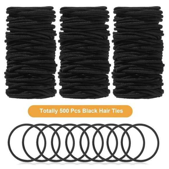 Bulk Hair Ties Non Metal Elastic Rubber Bands for Thick Curly Hair 500 Pcs main image 6
